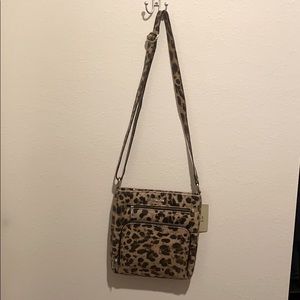 Leopard print crossbody purse